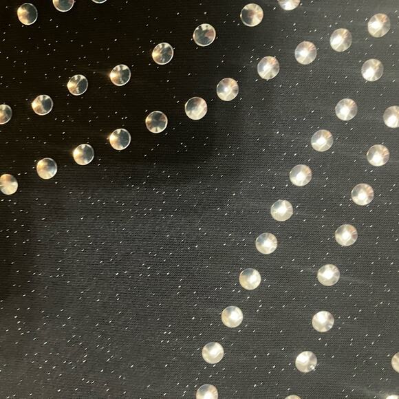 EXPRESS Chic Black Studded Top Sheer with glitter (S) Vintage - Picture 13 of 13